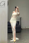 SWAYING/KNIT Water Soluble Wool Lapel SW22AW1T14 White PS50